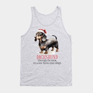 Dachshund Through The Snow Pun Tank Top